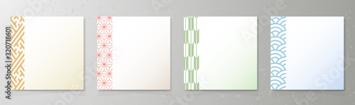 和風素材　和柄テンプレート　背景　見出し　豪華　和　季節　和菓子　和食　メニュー　カタログ　短冊