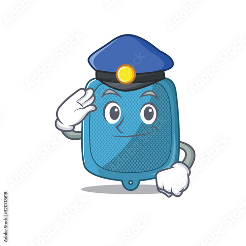 Hot water bag Cartoon mascot performed as a Police officer