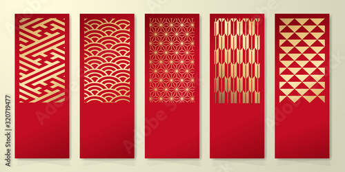 和風素材　和柄テンプレート　背景　見出し　豪華　和　季節　和菓子　和食　メニュー　カタログ　短冊