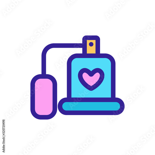 perfumes with pheromone icon vector. A thin line sign. Isolated contour symbol illustration