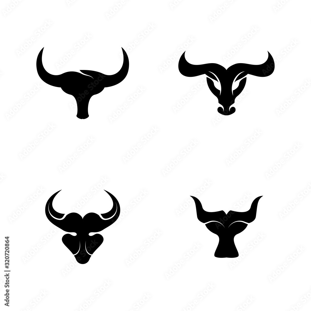 BULL Horn Logo Template vector icon illustration design BULL Horn Logo Template vector icon illustration design