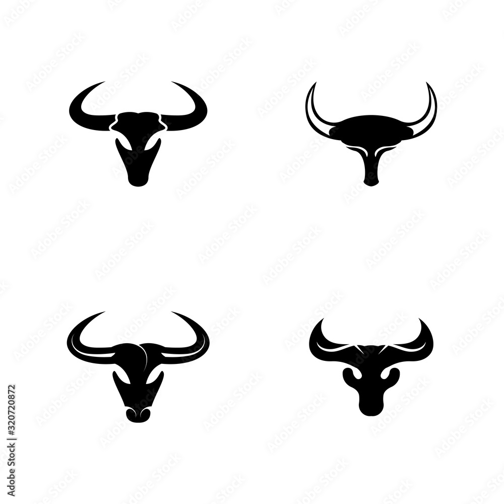 BULL Horn Logo Template vector icon illustration design BULL Horn Logo Template vector icon illustration design