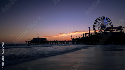Santa Monica beach at sunset © marco
