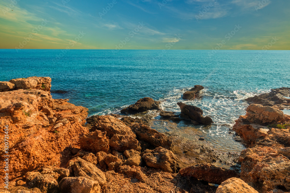 Beach in the Sierra de Irta de Alcocebre on the Costa Azahar Beach in the Sierra de Irta de Alcocebre on the Costa Azahar