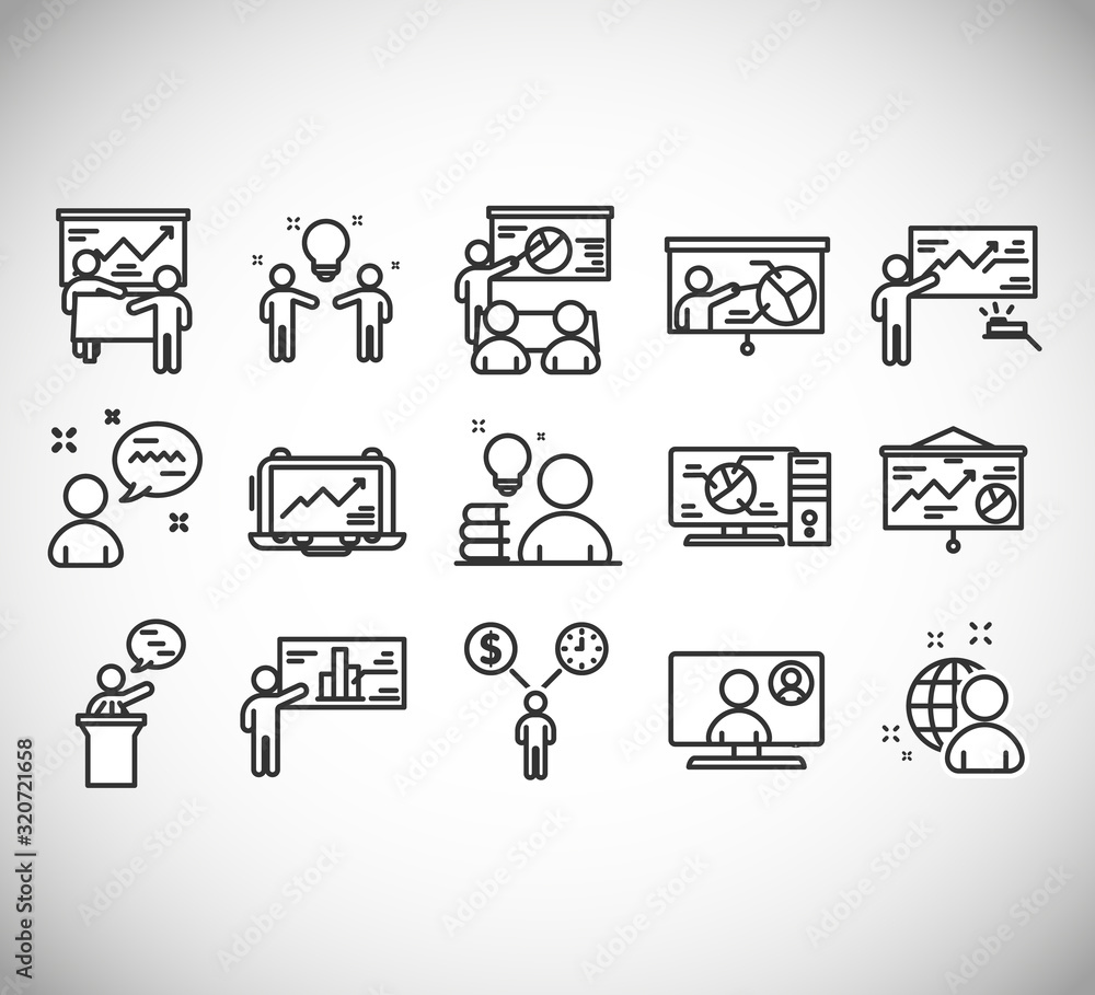 Education line icon set Education line icon set