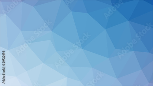 Blue polygon pattern. Low poly design