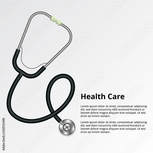 stethoscope medical tools equipment. Doctor, nurse check up diagnose for health at hospital
