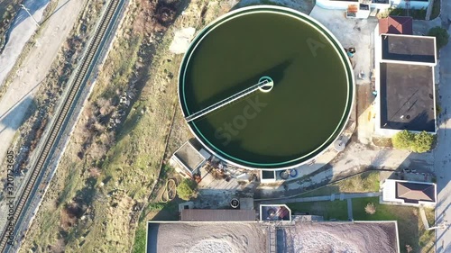 aerial view of treatment plant in Denizli industrial area photo
