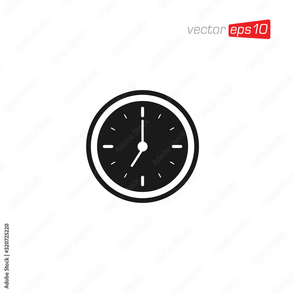 Clock and Time Icon Design Vector Clock and Time Icon Design Vector
