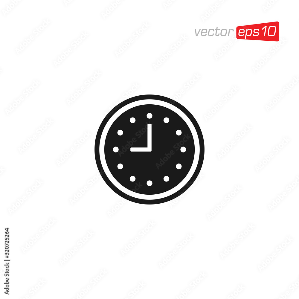 Clock and Time Icon Design Vector Clock and Time Icon Design Vector