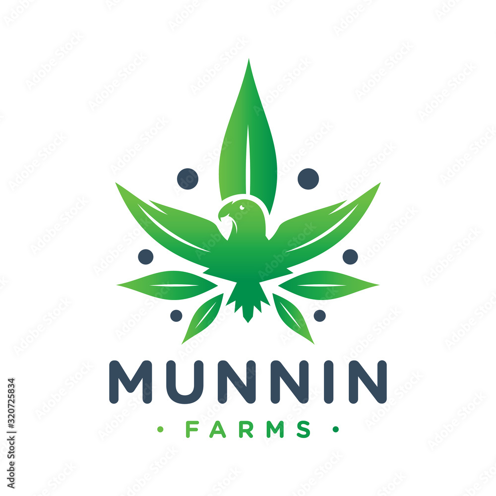 eagle logo design and hemp leaf eagle logo design and hemp leaf