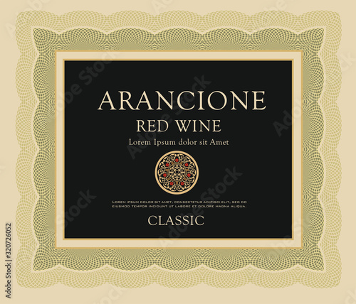 WINE LABEL ITALIAN FOOD AND DRINKS DECORATIVE STICKER FOR AMARONE, PROSECCO, CHIANTI, VALPOLICELLA,PRIMITIVE AND SPARKLING WINE	