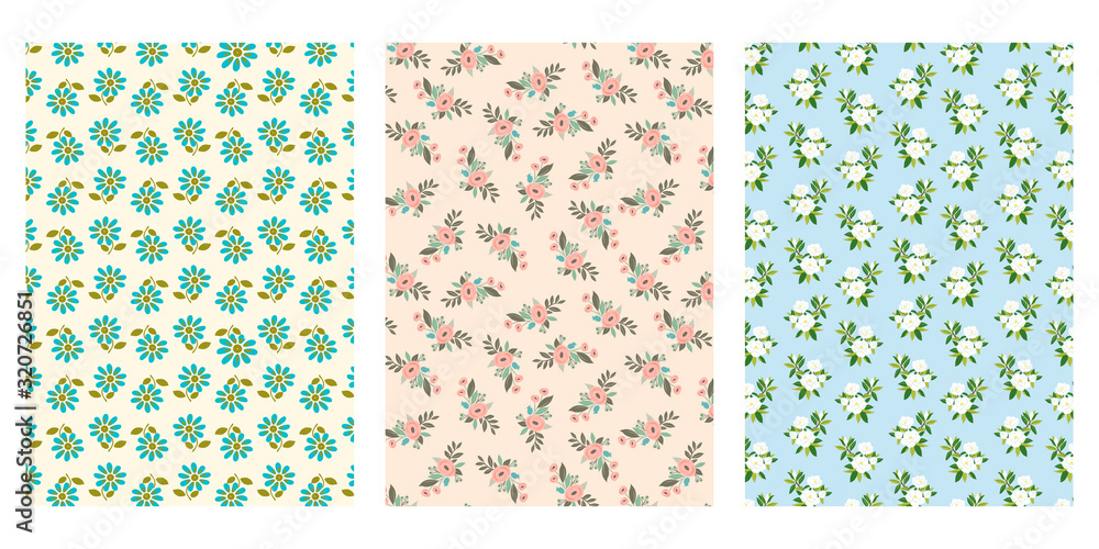 Japanese Boho Sweet Flower Abstract Vector Background Collection Japanese Boho Sweet Flower Abstract Vector Background Collection