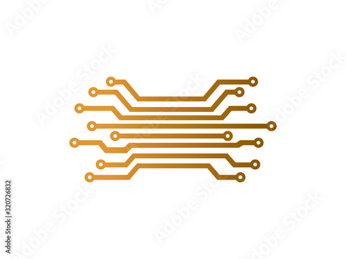 Abstract circuit logo template design, emblem, symbol or icon