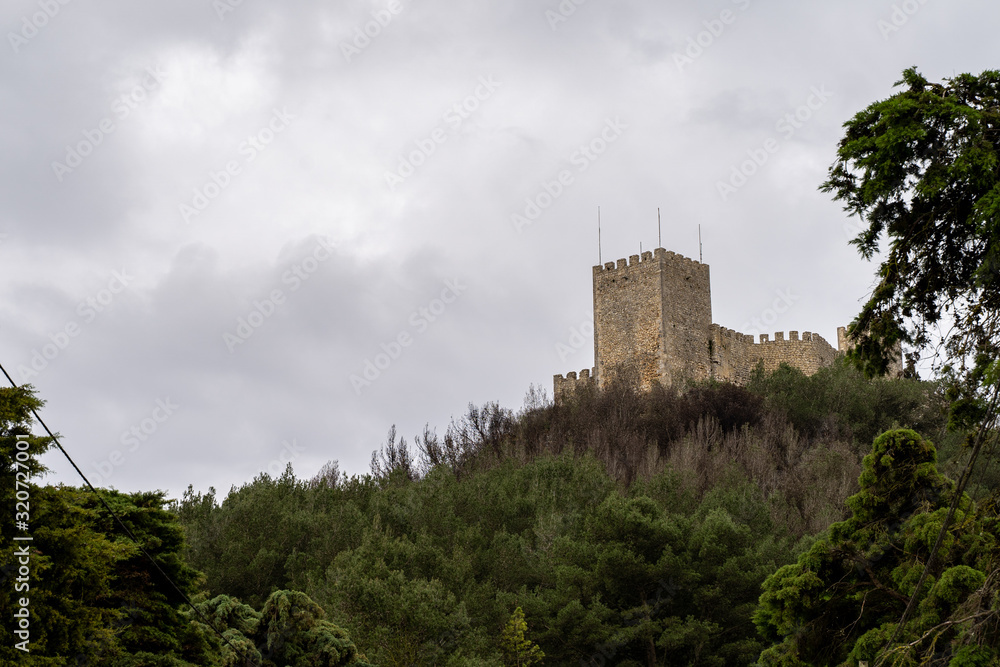 View of the Sesimbra castle, in the Setubal district, Portugal
