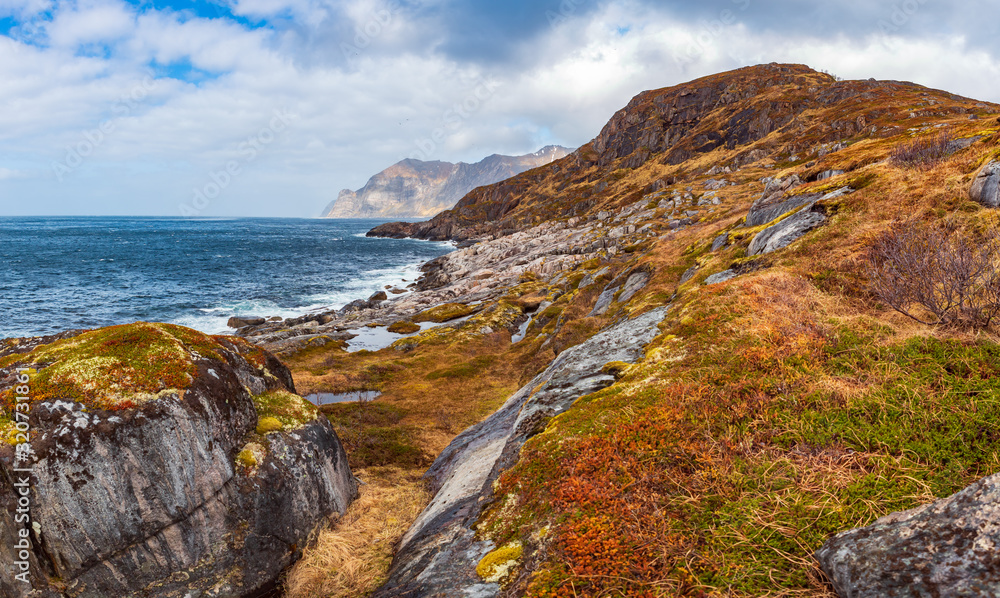 landscape view of Senja Island near Mefjordvaer