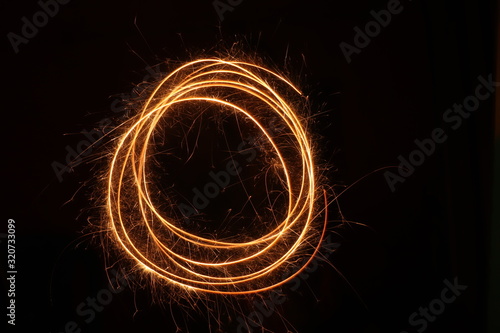 fire on black background