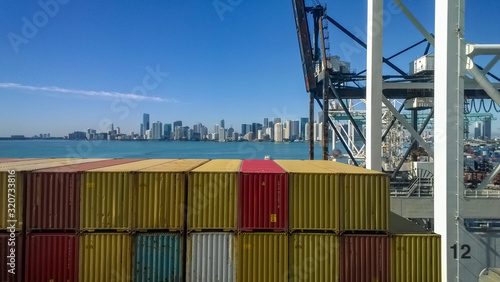miami seen from the container docks