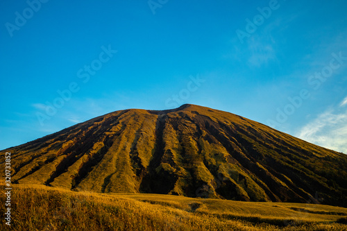 Komezuka Of Mount Aso Aso San The Largest Active Volcano In Japan Stands In Aso Kuju National Park Aso Aso Shi Kyushu Region Kumamoto Prefecture Japan Photo Grain Some Noise For Film Colour Stock Photo