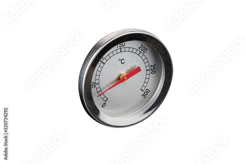 Thermometer Meter Analog measuring equipment. on white background.