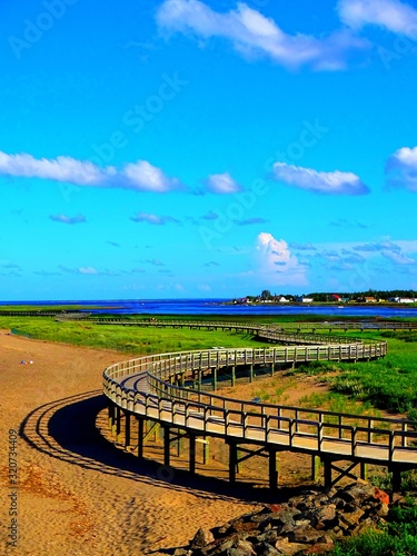 North America, Canada, New Brunswick, Bouctouche Dunes Boardwalk