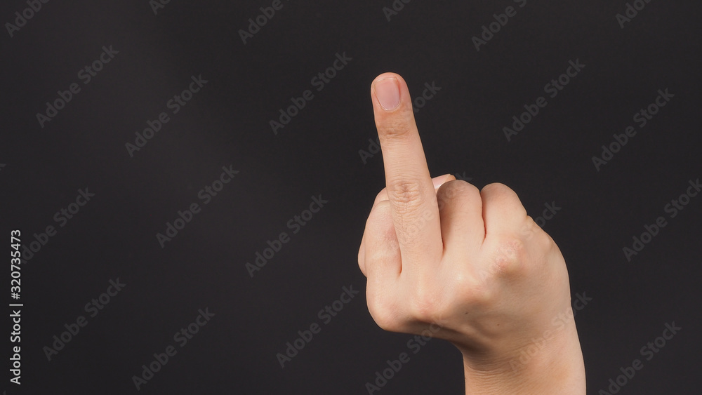Male model is doing the middle finger hand sign.Use it when you want to say Male model is doing the middle finger hand sign.Use it when you want to say