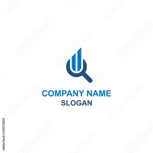 Free Download Find a job logo. Magnifying glass with business symbol. - GFXLoad