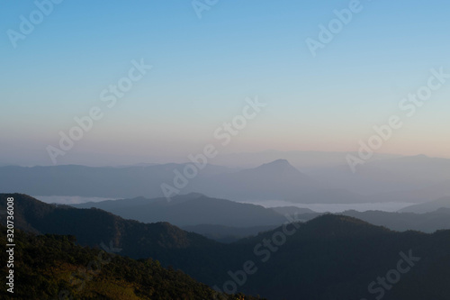 sunset in the mountains