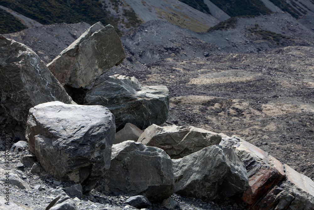 Mount Cook Mountains and snow. New Zealand. Rocks Mount Cook Mountains and snow. New Zealand. Rocks