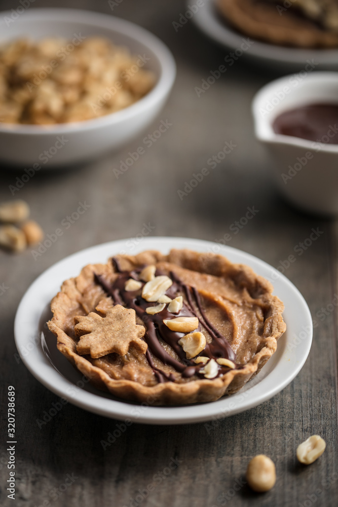 tartelette cacahuète et chocolat fait maison tartelette cacahuète et chocolat fait maison