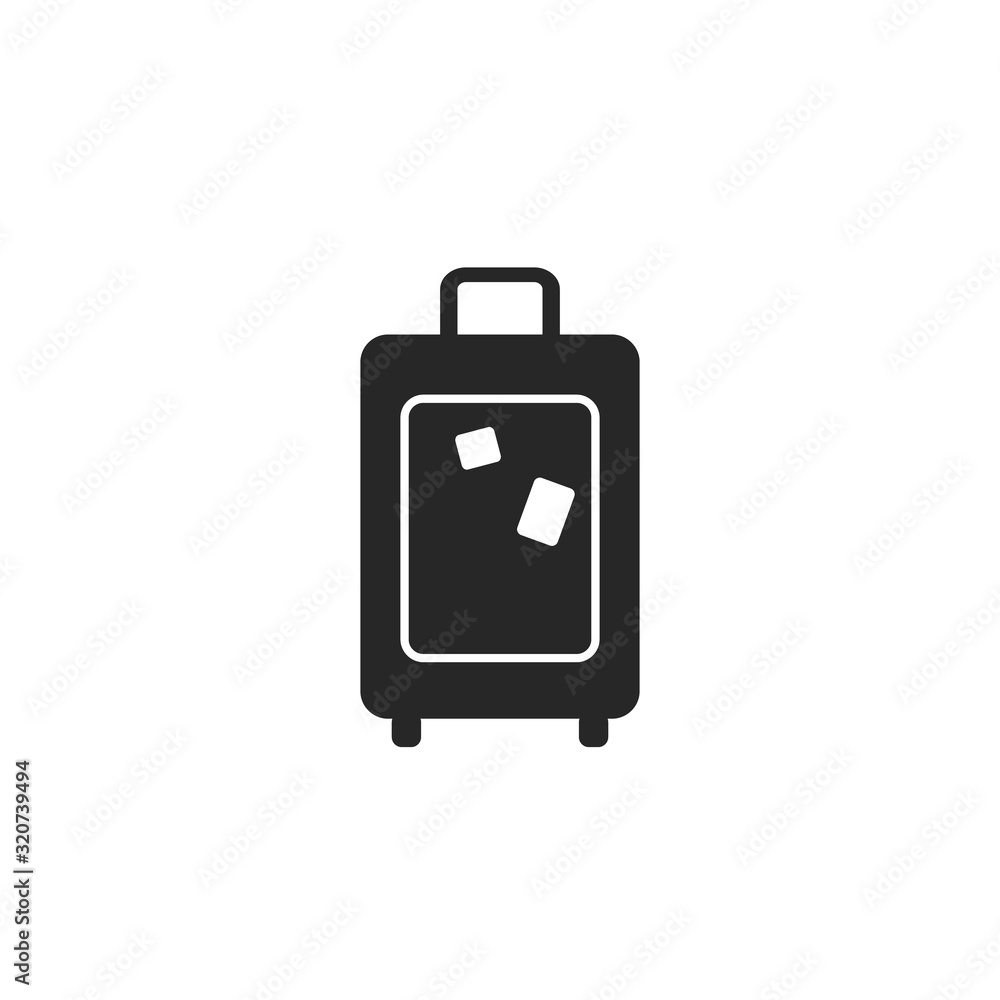 Travelig bag vector icon in flat illustration Travelig bag vector icon in flat illustration