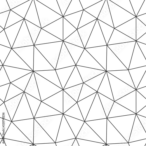 Geometric polygon background. Linear vector seamless pattern.