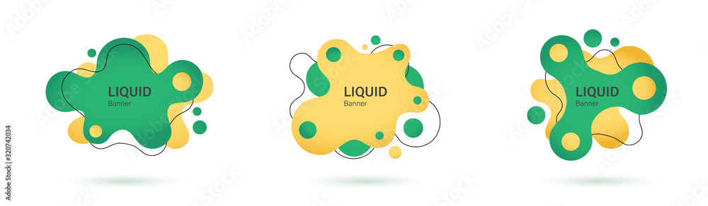 Set of Amoeba shapes. Abstract liquid elements. Set of Amoeba shapes. Abstract liquid elements.
