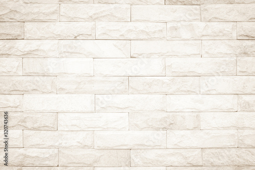 Cream and white wall texture background, brick stone pattern modern decor home and vintage stonework floor interior or design concrete old brickwork stack limestone seamless nature for copy space.