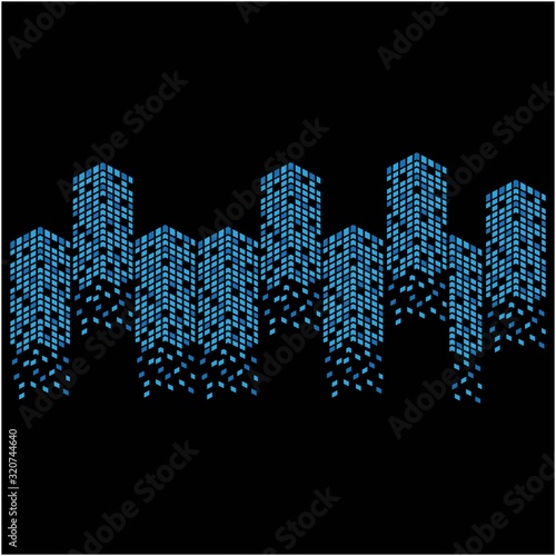 Modern City skyline . city silhouette. vector illustration in flat design