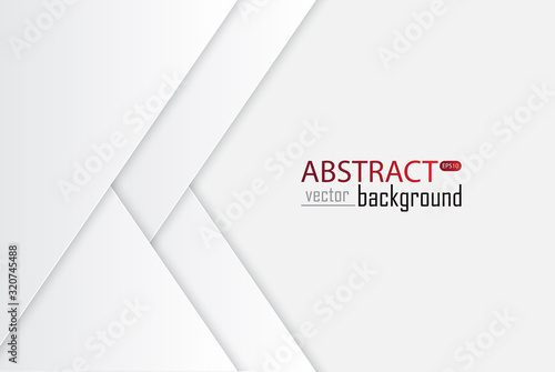 Abstract white and grey tech geometric modern vector background on white space for text and message artwork design Illustration. Creative graphic template. Business style.