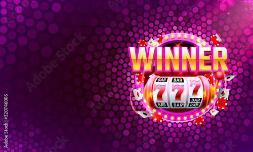 Casino big winner slots 777 banner background