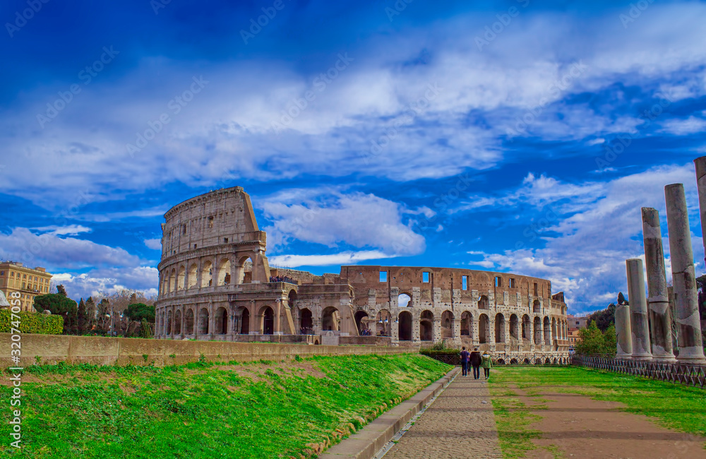 Coliseum in Rome city, Italy