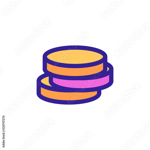chips for the ira icon vector. A thin line sign. Isolated contour symbol illustration