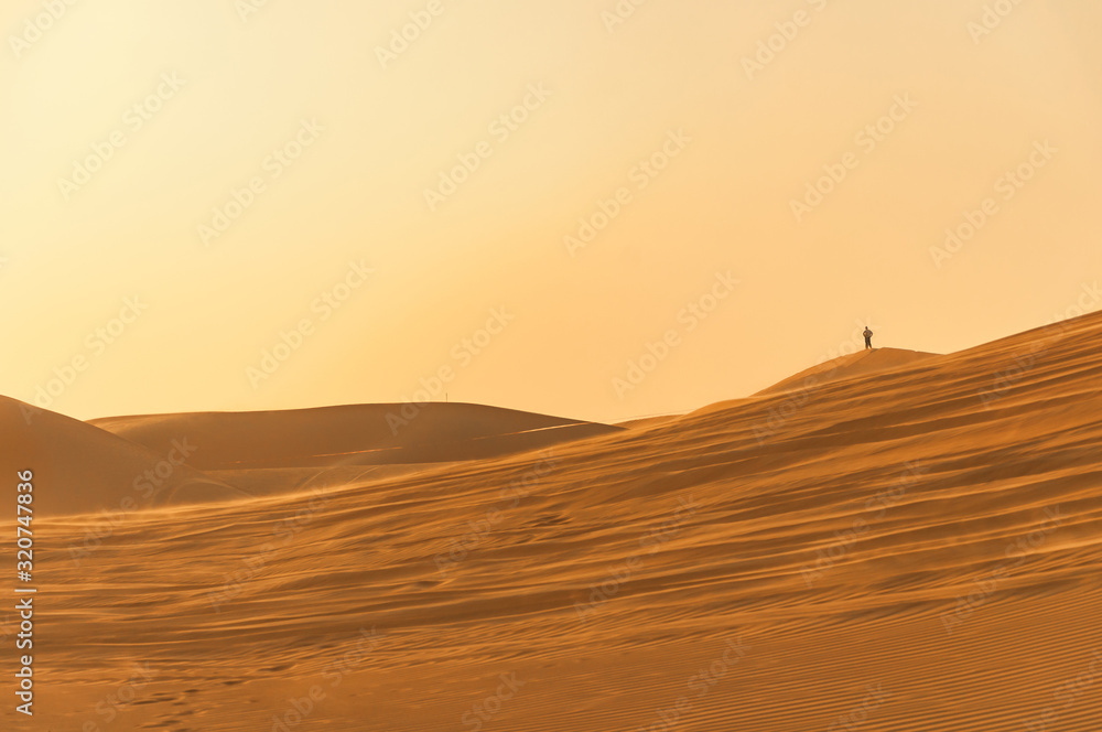 Desert Sand Dunes and People Desert Sand Dunes and People