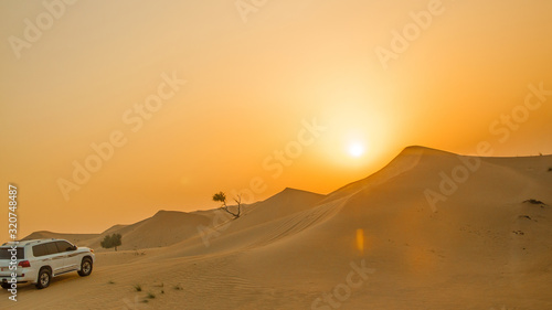 Desert Sand Dunes and People