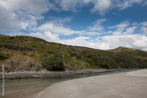 Coast. Taputaputa Bay Northland. New Zealand. Near Cape Reinga.. Beach