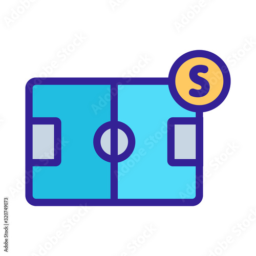betting on the football icon vector. A thin line sign. Isolated contour symbol illustration