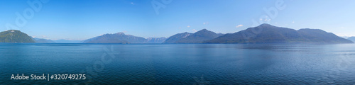 Wonderful panoramic view from Inside Passage / British Columbia Canada