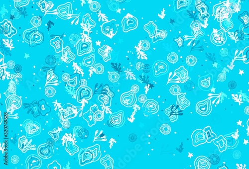 Light Multicolor vector template with chaotic shapes.