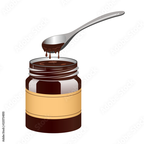 Pot de pâte à tartiner - cuillère