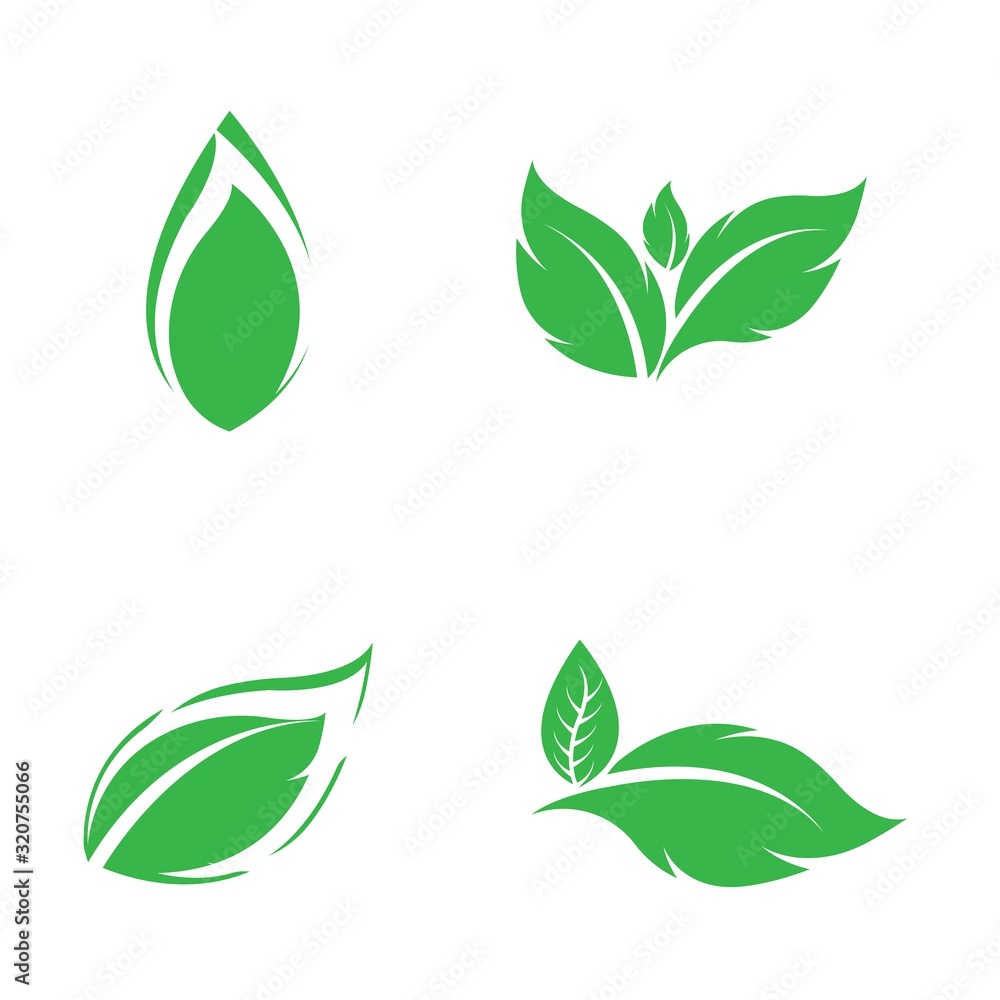 Green leaf ecology nature element vector icon Green leaf ecology nature element vector icon