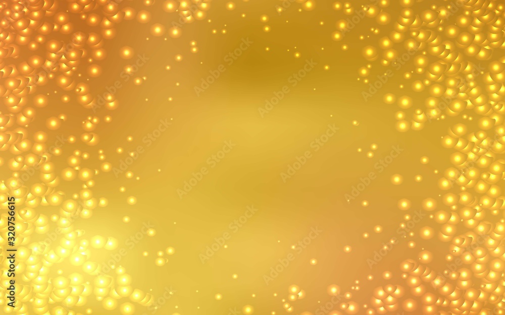 Light Orange vector pattern with night sky stars. Space stars on blurred abstract background with gradient. Pattern for futuristic ad, booklets.