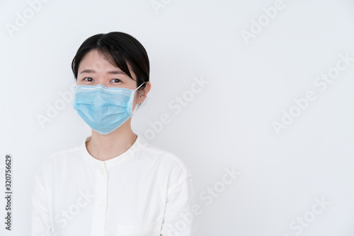 woman in medical mask