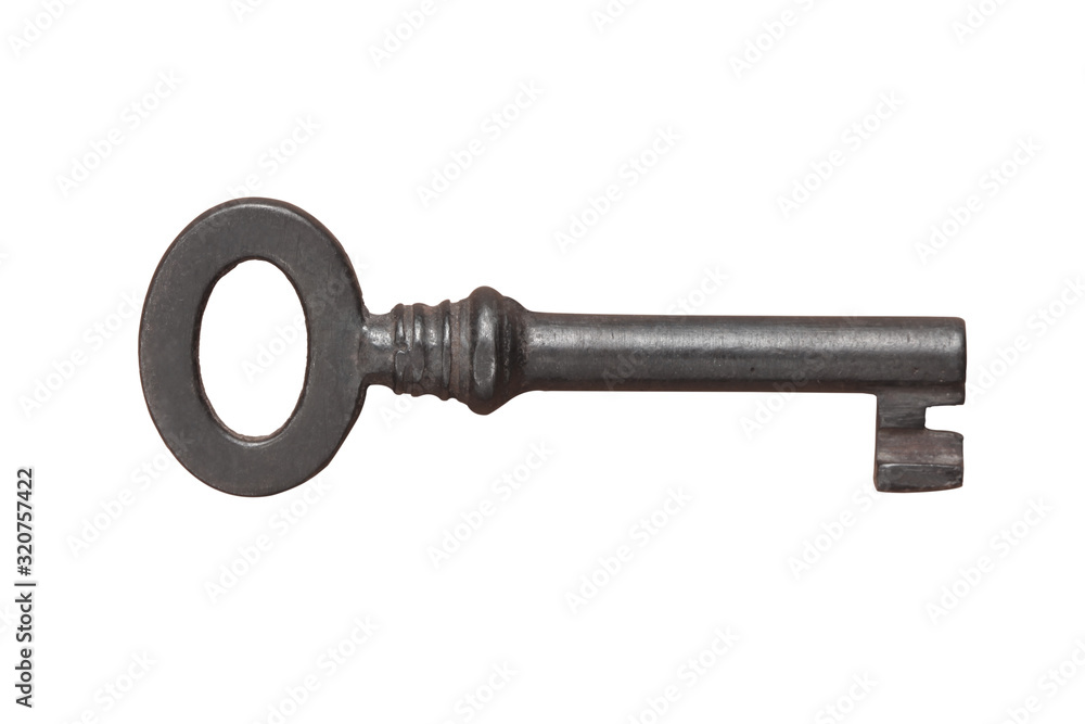 old key isolated on white background with clipping path and copy space for your text old key isolated on white background with clipping path and copy space for your text